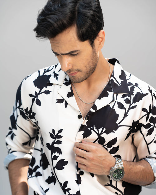 Black Eden Silk Satin Shirt - Villionaire