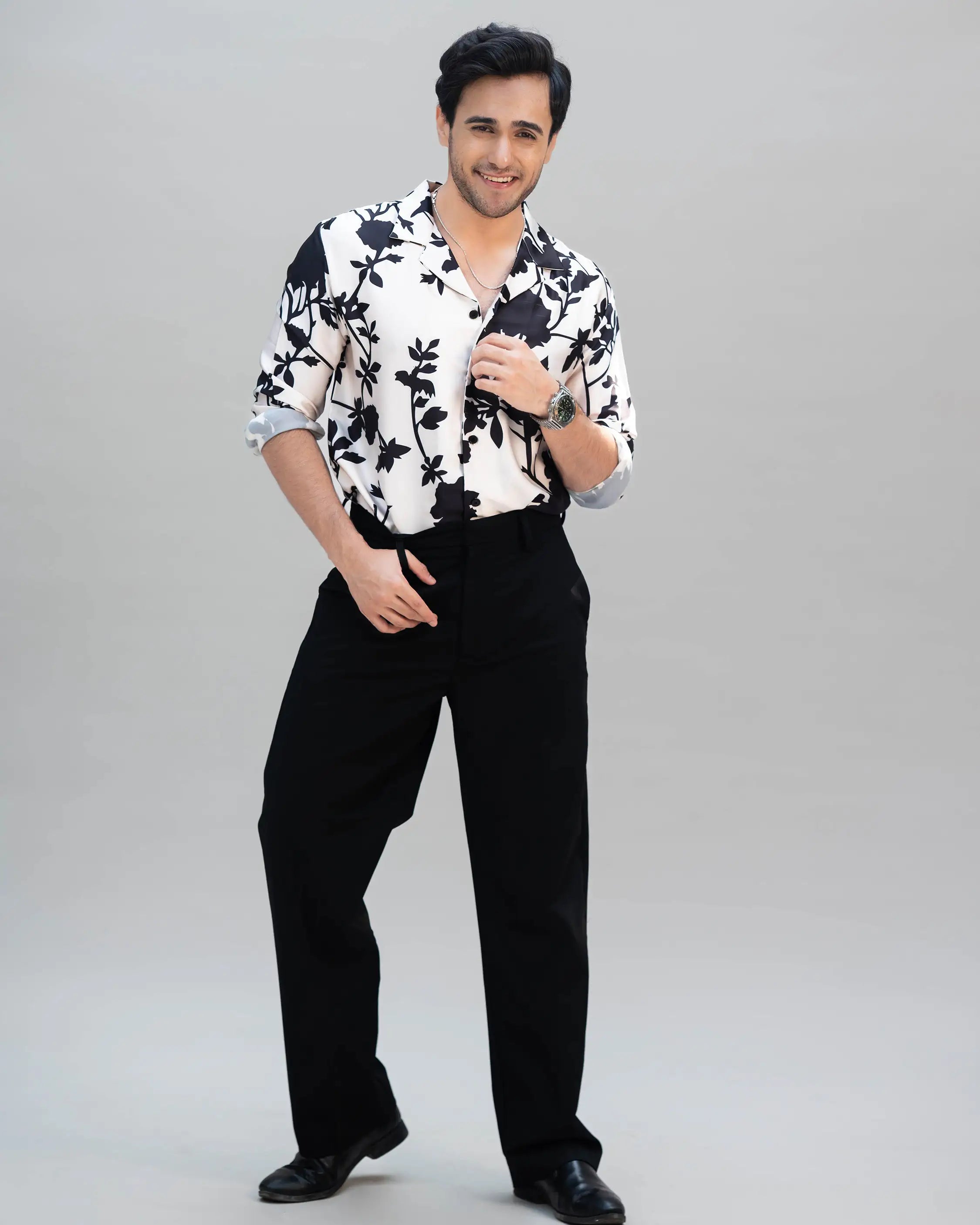 Black Eden Silk Satin Shirt - Villionaire