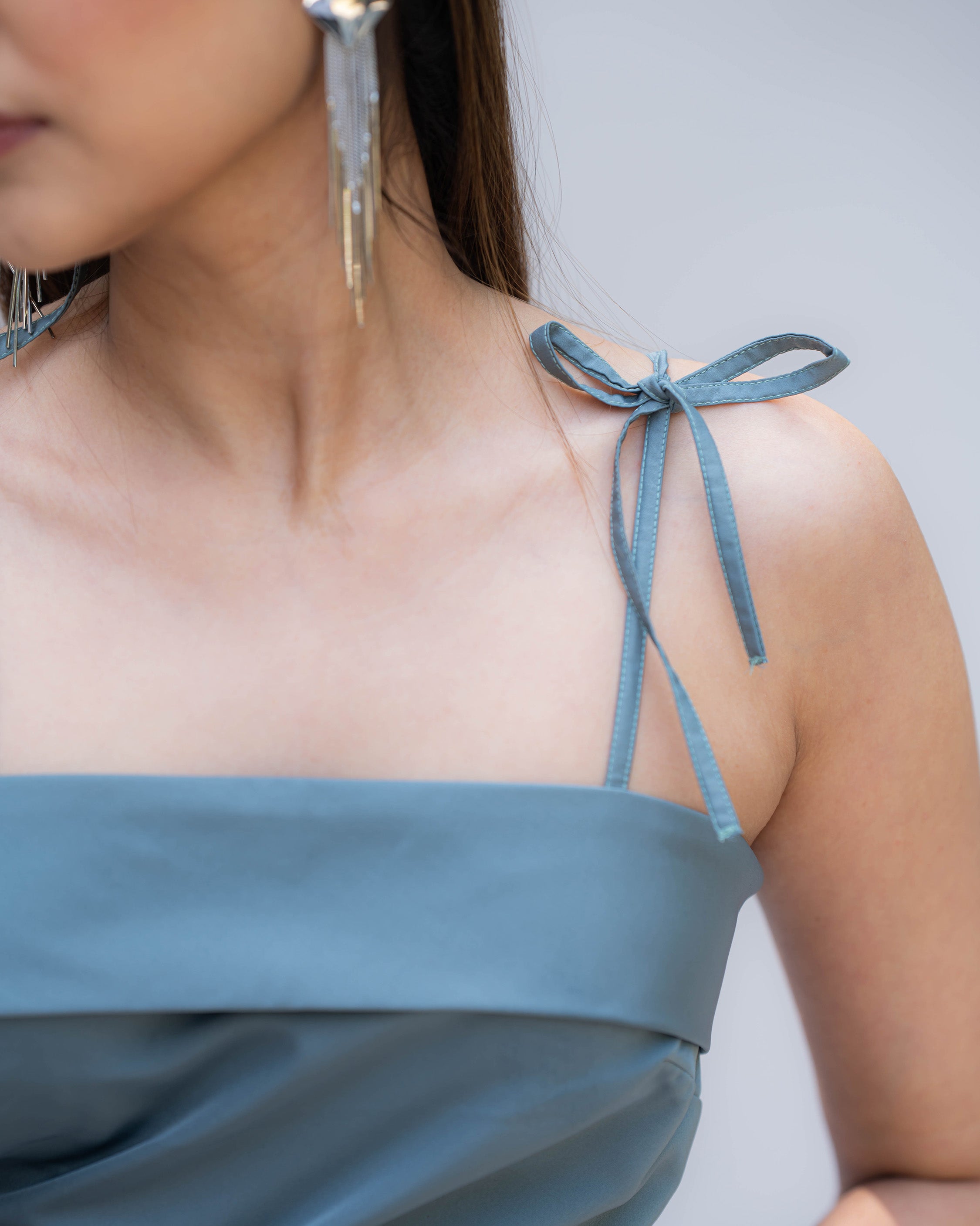 Frostbite Mini Silk Satin Dress - Villionaire