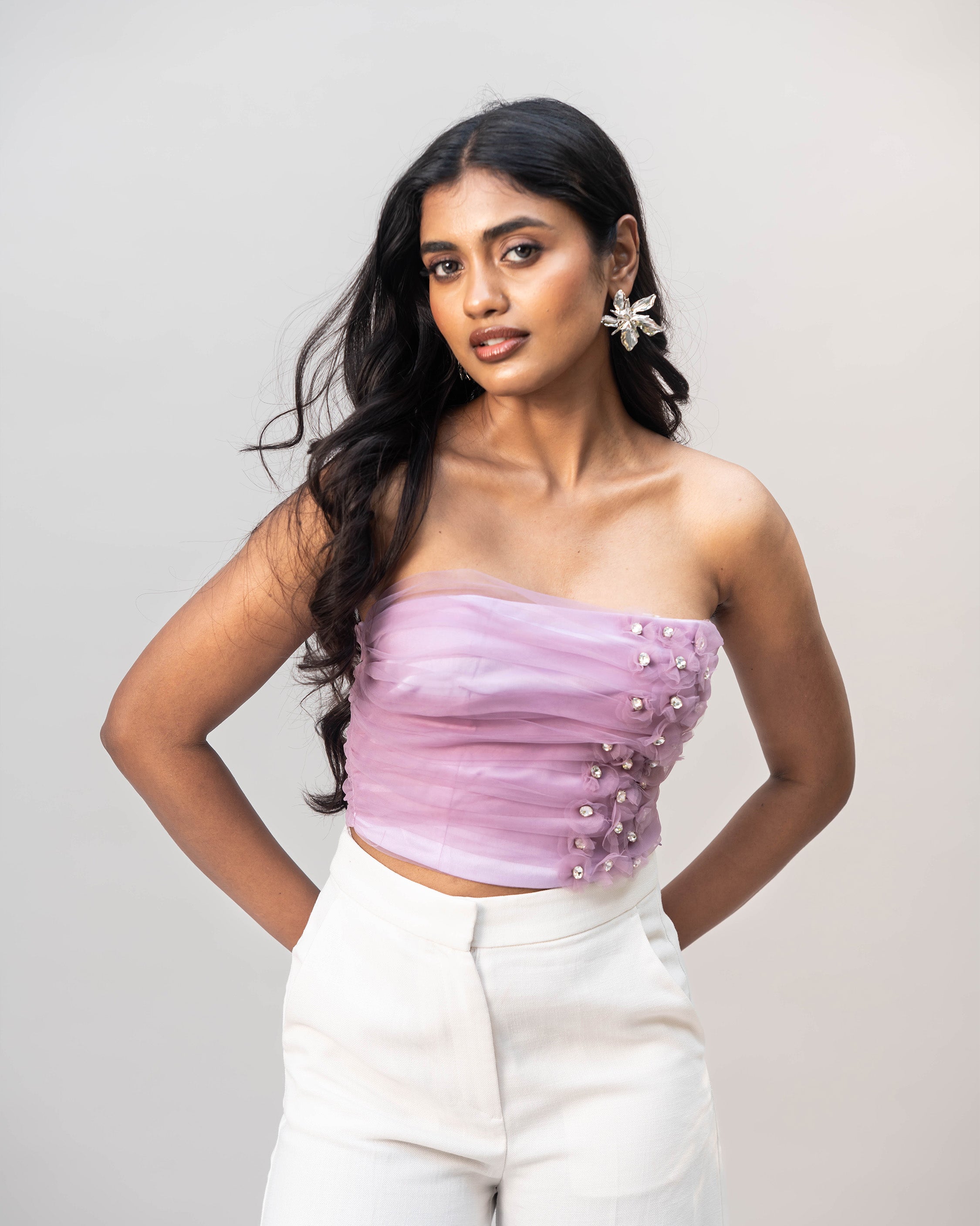 Lilac Mesh Tube Top - Villionaire