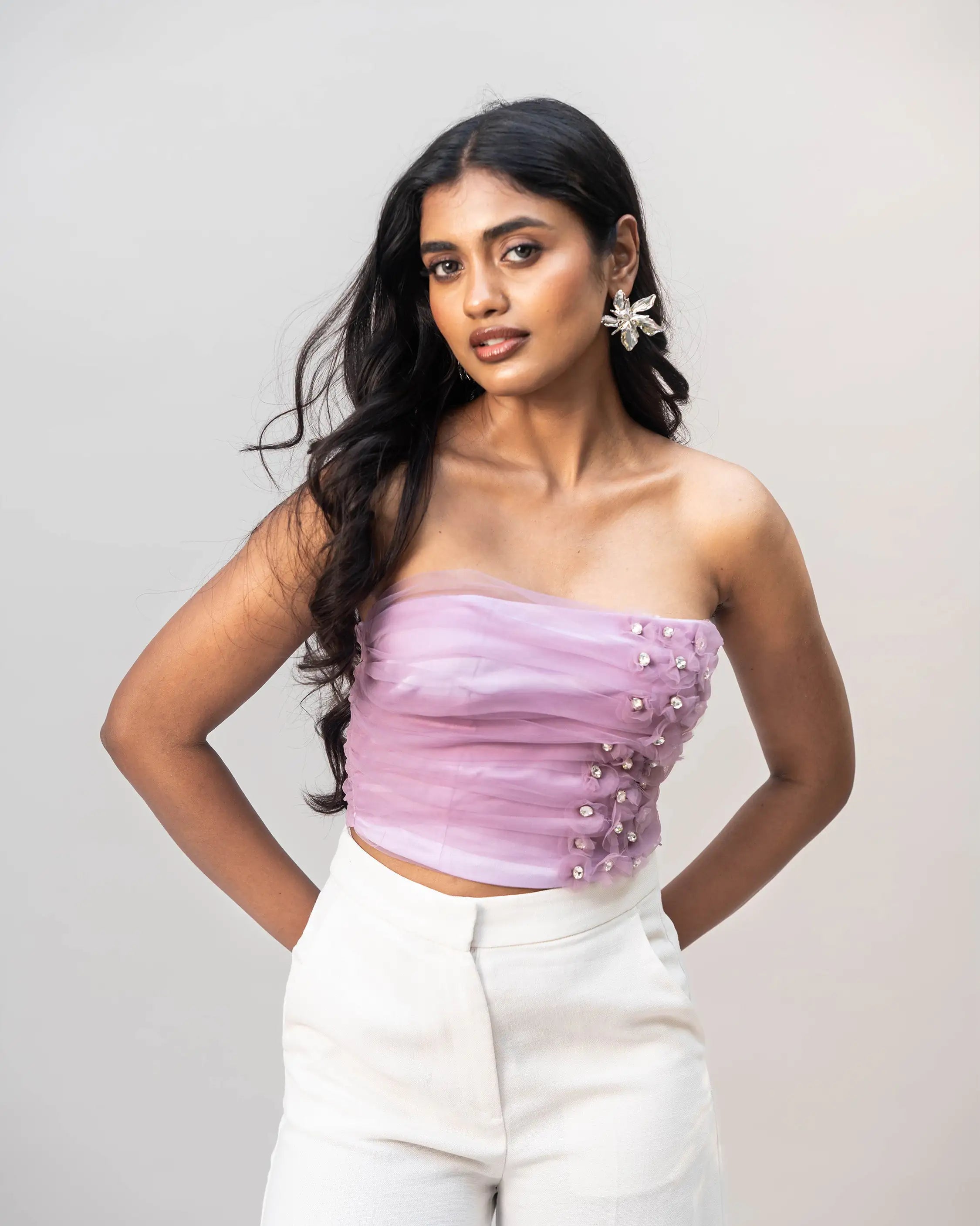Lilac Mesh Tube Top - Villionaire