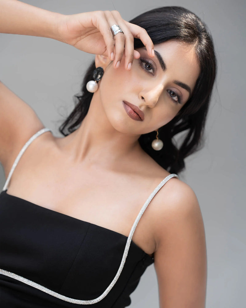 Diamond Line Scuba Midi Dress - Villionaire