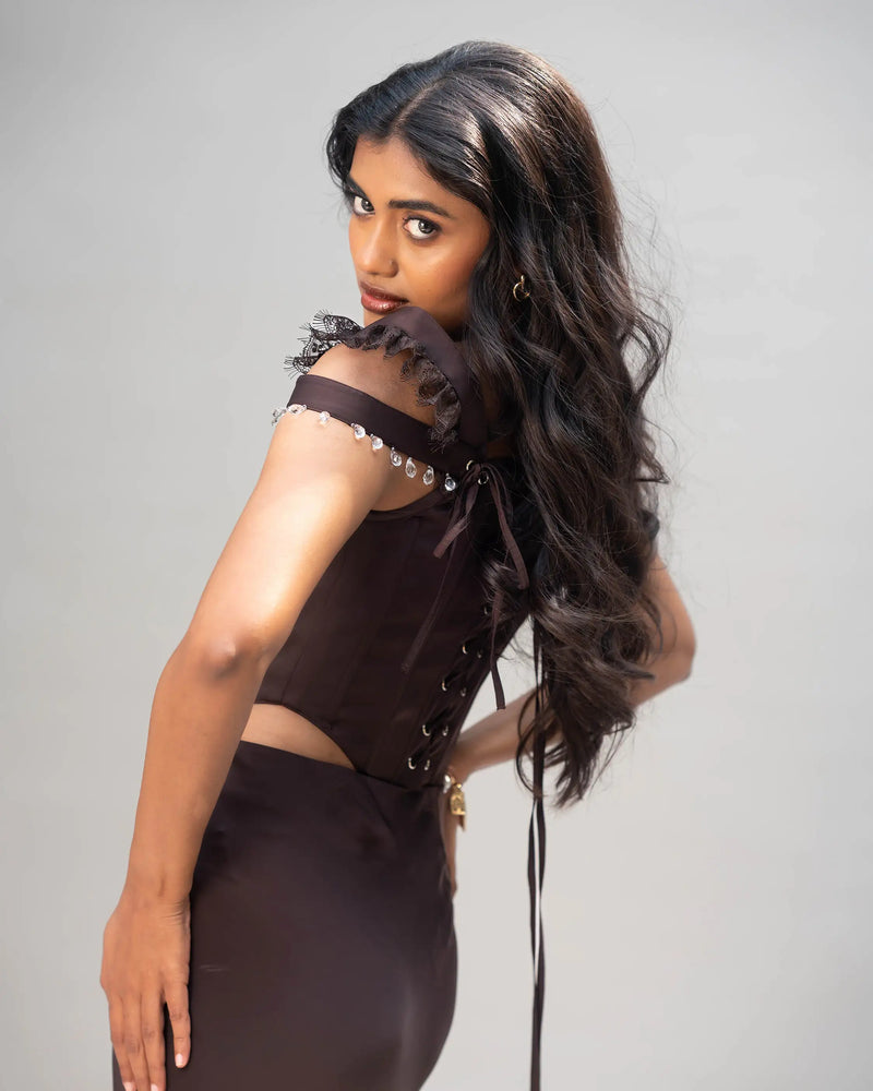 Bad Intentions Silk Satin Corset Top - Villionaire